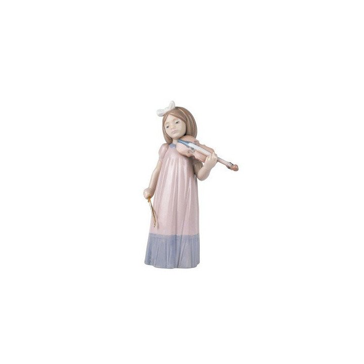 Girl With Violin Nao Porcelain Hand Painted