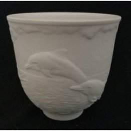 Lladro Dolphins At Play Votive Spanish Porcelain