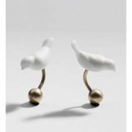 Lladro Magic Forest Gold Plated Cufflinks Porcelain