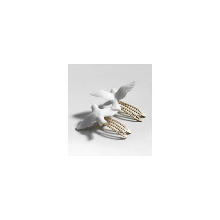 Lladro Magic Forest Gold Plated Hair Comb Porcelain