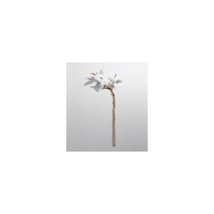 Lladro Magic Forest Gold Plated Hair Stick Porcelain