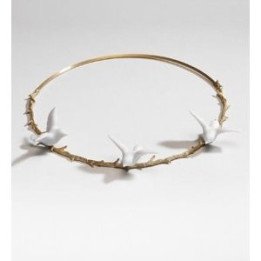 Lladro Magic Forest Gold Plated Choker Porcelain