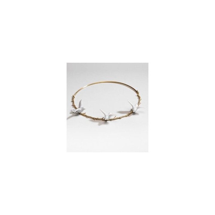 Lladro Magic Forest Gold Plated Choker Porcelain