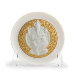Lladro Ganesh Plaque Spanish Hand Painted Porcelain