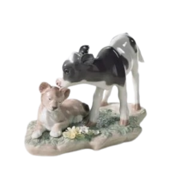 Calf & Young Lion Lladro Porcelain Figurine